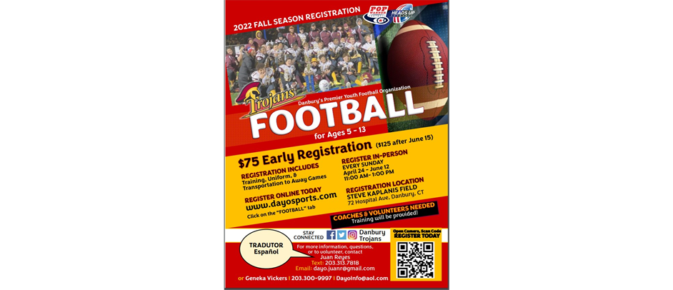 2023 Trojans Tackle Football Registration is open