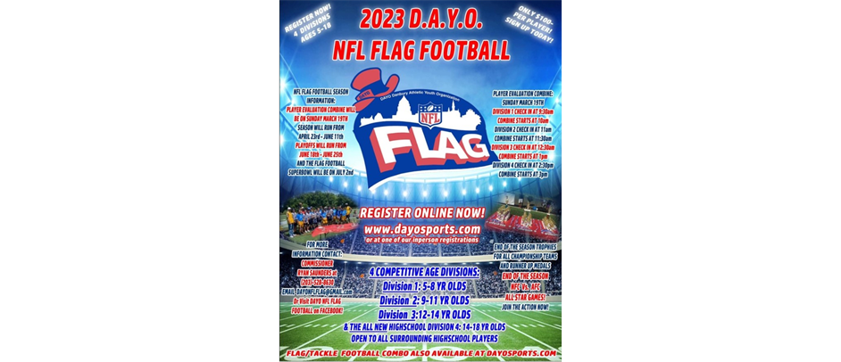 DAYO NFL Flag Football 2023 Registration is CLOSED